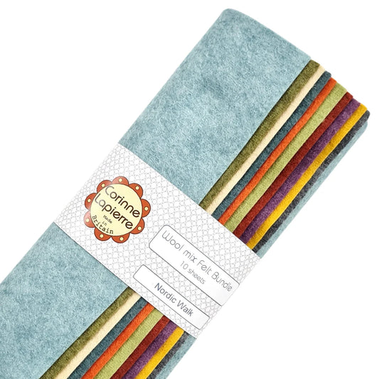 Finishing: Corinne Lapierre Felt Bundle of 10 Sheets - Nordic Walk