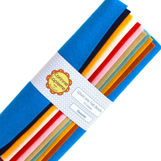 Finishing: Corinne Lapierre Felt Bundle of 10 Sheets - Seaside