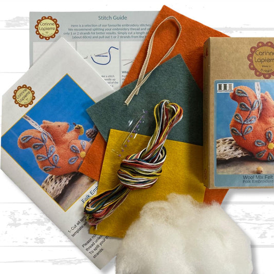 Corinne Lapierre Folk Squirrel Felt Craft Mini Kit