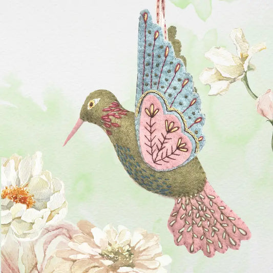 Corinne Lapierre Hummingbird Felt & Embroidery Craft Mini Kit