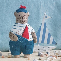 Corinne Lapierre Marcel the Sailor Bear Felt Embroidery Craft Mini Kit