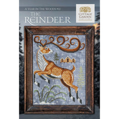 Cottage Garden Samplings A Year in the Woods #12 The Reindeer Cross Stitch Pattern