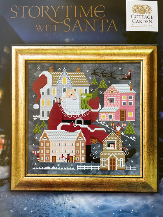 Cottage Garden Samplings Storytime with Santa Cross Stitch Pattern
