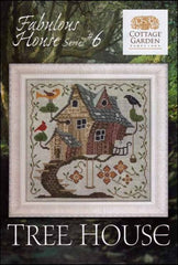 Cottage Garden Samplings Fabulous House Series Tree House Cross Stitch Pattern