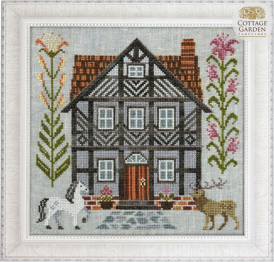 Cottage Garden Samplings Fabulous House Tudor Style House Cross Stitch Pattern