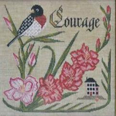 Cottage Garden Samplings Songbird Garden Series Have Courage Cross Stitch Pattern