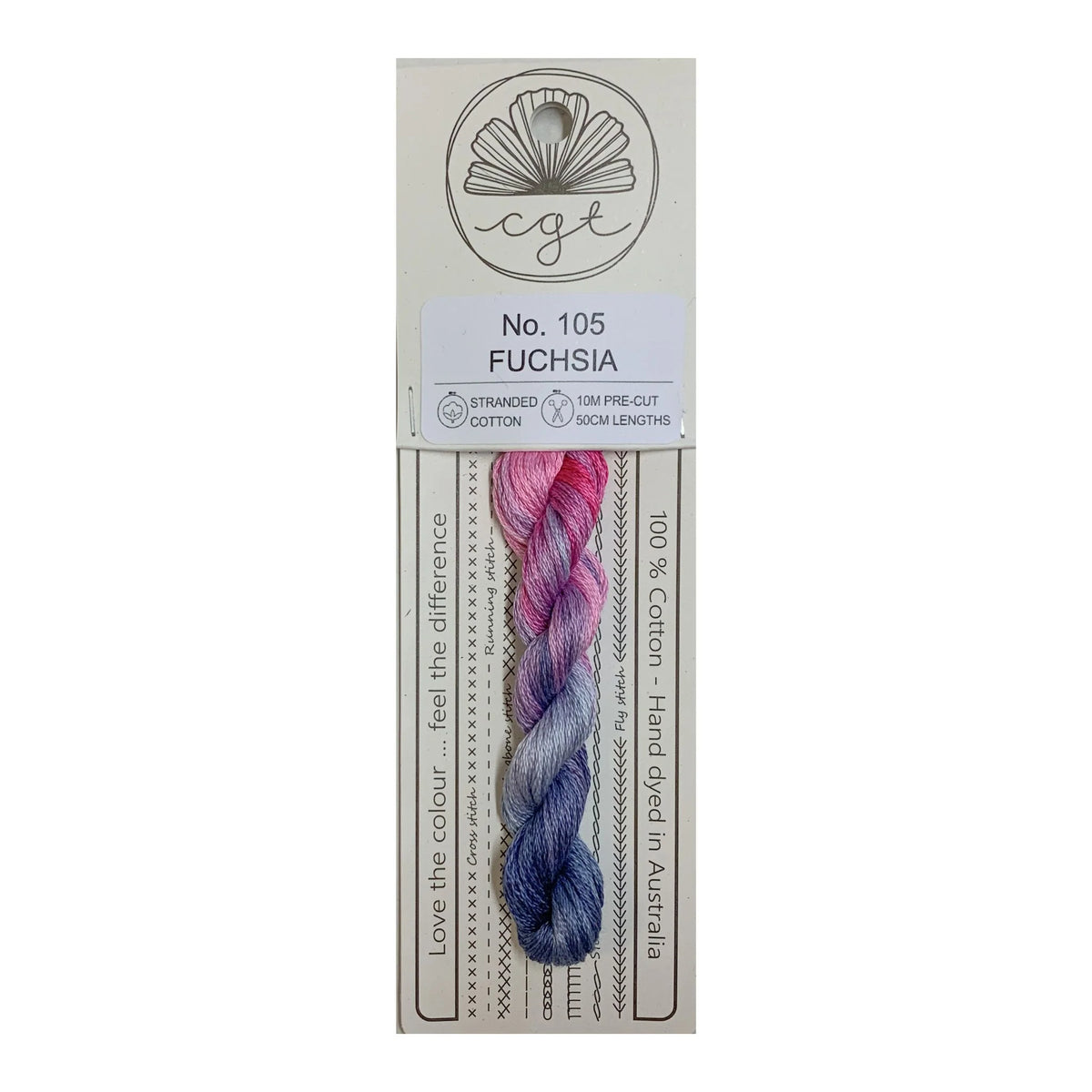 Cottage Garden Threads Stranded Cotton Floss Signature Range - 105 Fuchsia