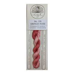 Cottage Garden Threads Stranded Cotton Floss Signature Range - 108 Vintage Rose