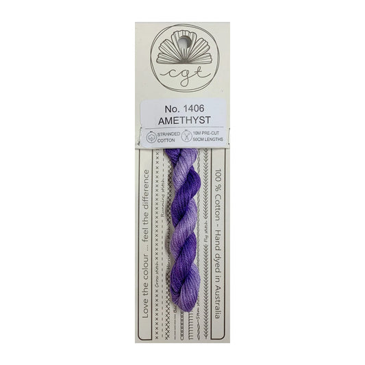 Cottage Garden Threads Stranded Cotton Floss Signature Range - 1406 Amethyst