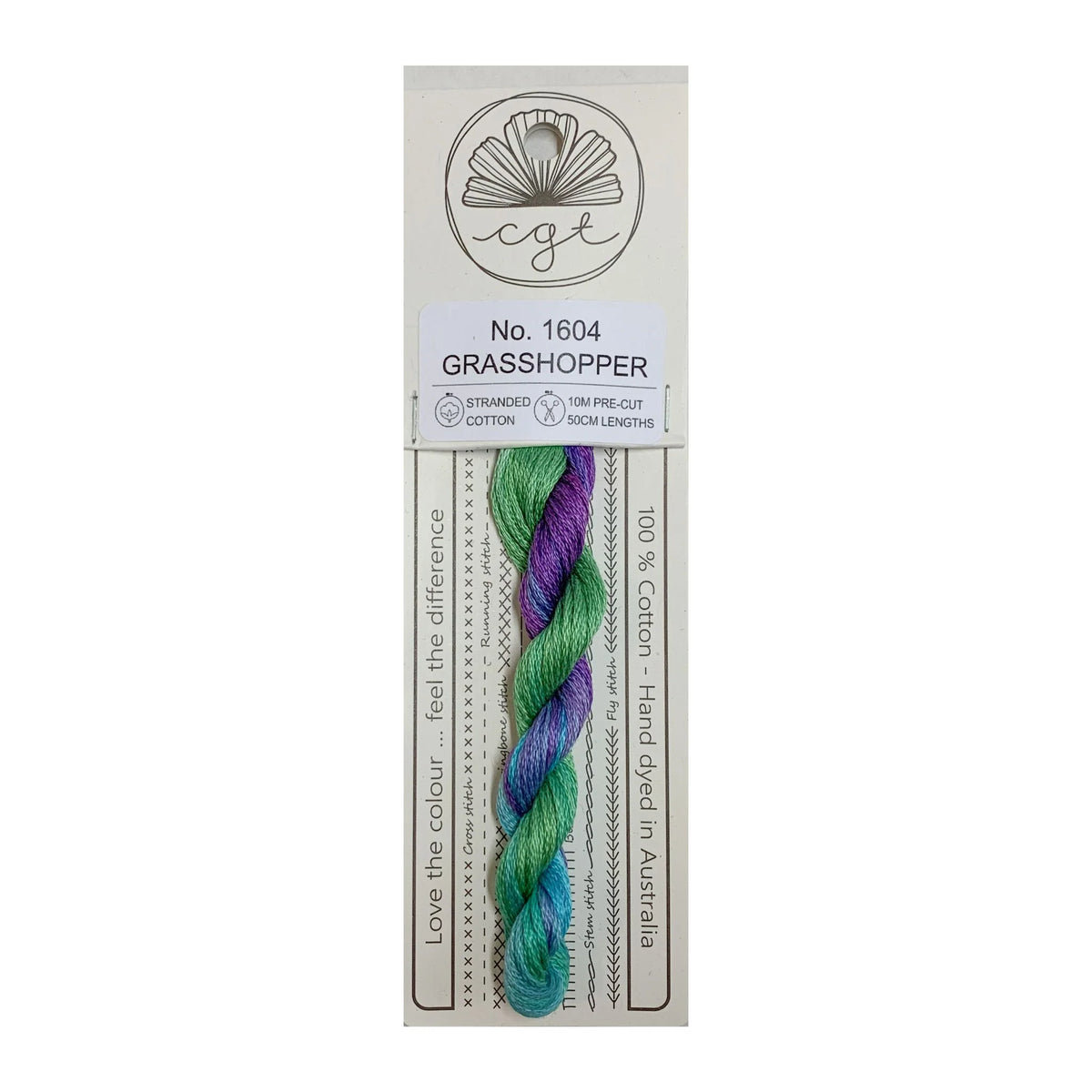 Cottage Garden Threads Stranded Cotton Floss Signature Range - 1604 Grasshopper