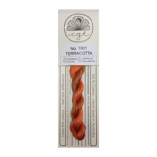 Cottage Garden Threads Stranded Cotton Floss Signature Range - 1901 Terracotta