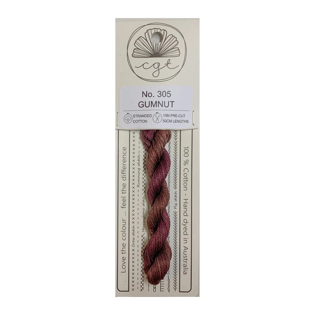 Cottage Garden Threads Stranded Cotton Floss Signature Range - 305 Gumnut