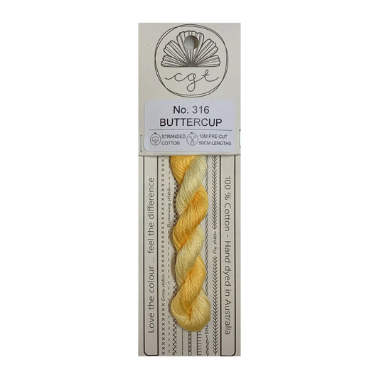 Cottage Garden Threads Stranded Cotton Floss Signature Range - 316 Buttercup