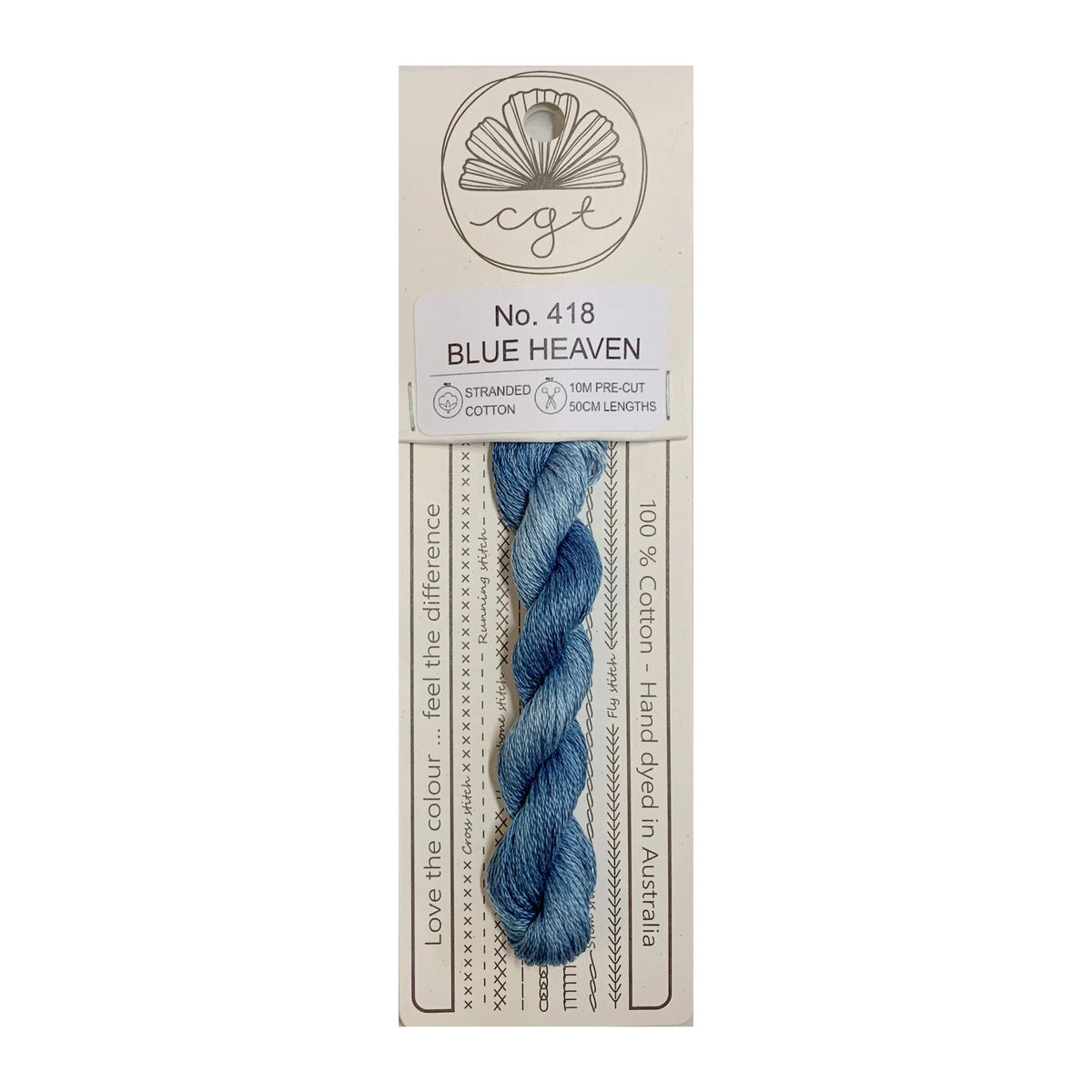 Cottage Garden Threads Stranded Cotton Floss Signature Range - 418 Blue Heaven