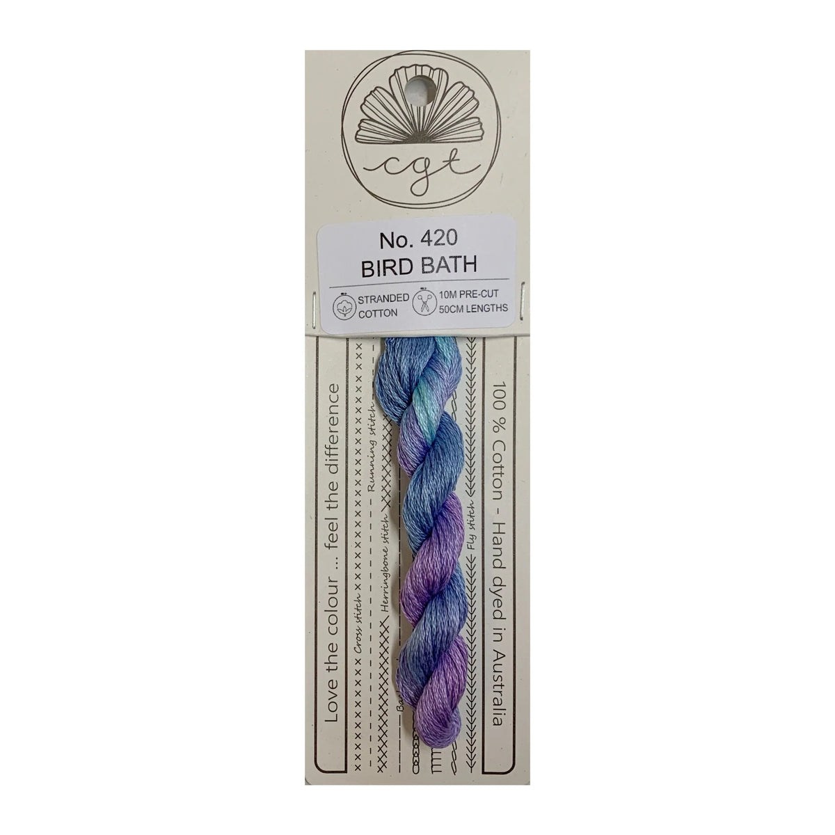 Cottage Garden Threads Stranded Cotton Floss Signature Range - 420 Bird Bath