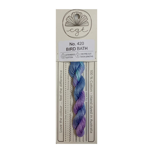 Cottage Garden Threads Stranded Cotton Floss Signature Range - 420 Bird Bath