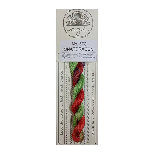 Cottage Garden Threads Stranded Cotton Floss Signature Range - 503 Snapdragon