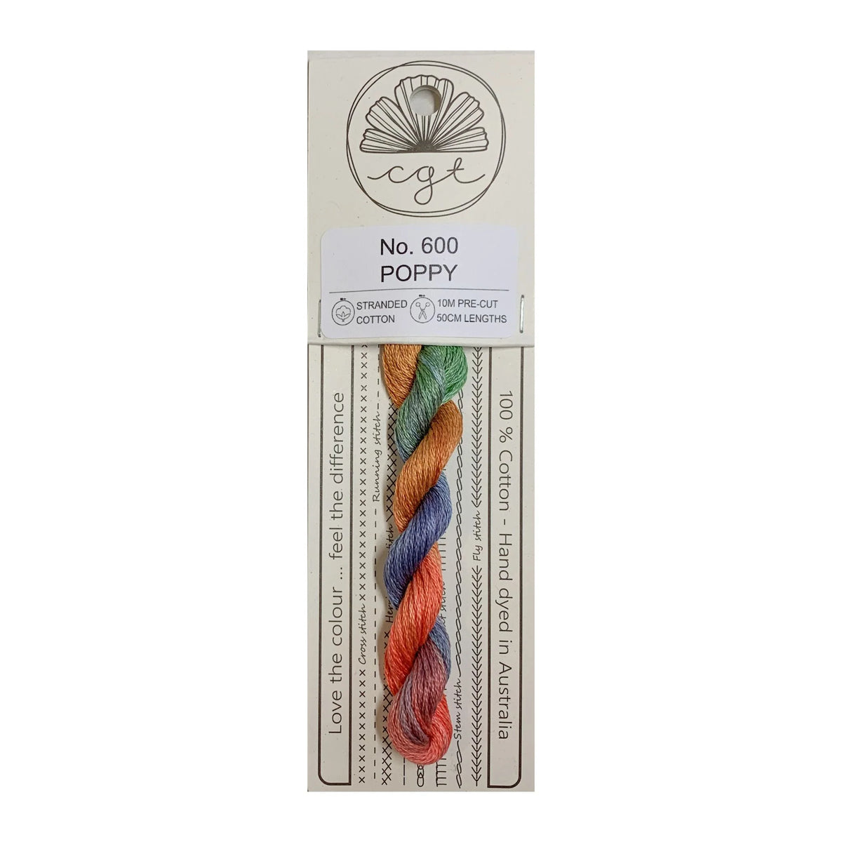 Cottage Garden Threads Stranded Cotton Floss Signature Range - 600 Poppy