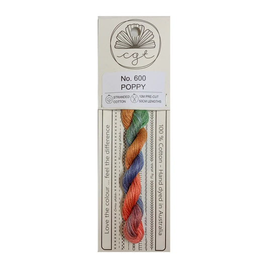 Cottage Garden Threads Stranded Cotton Floss Signature Range - 600 Poppy