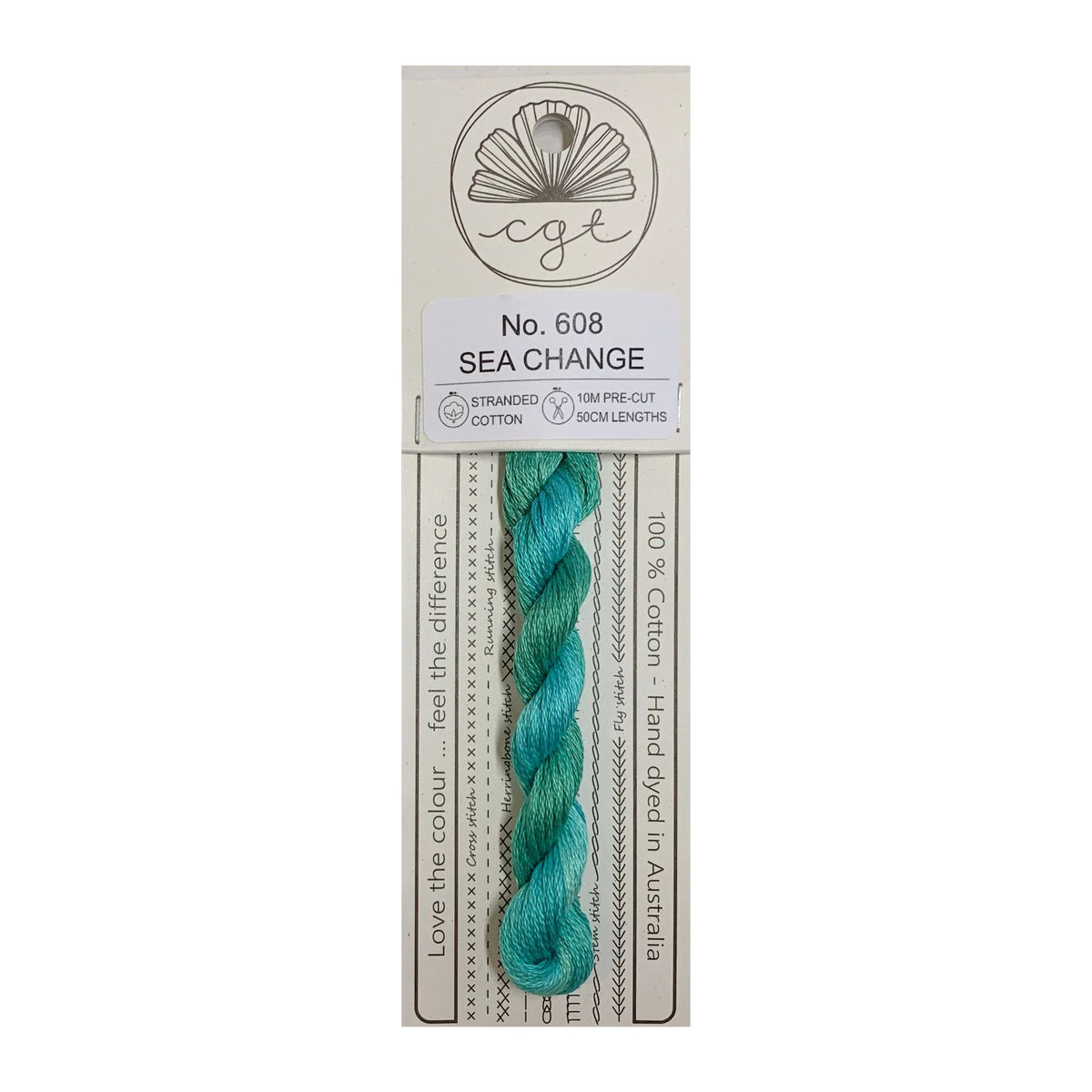 Cottage Garden Threads Stranded Cotton Floss Signature Range - 608 Sea Change