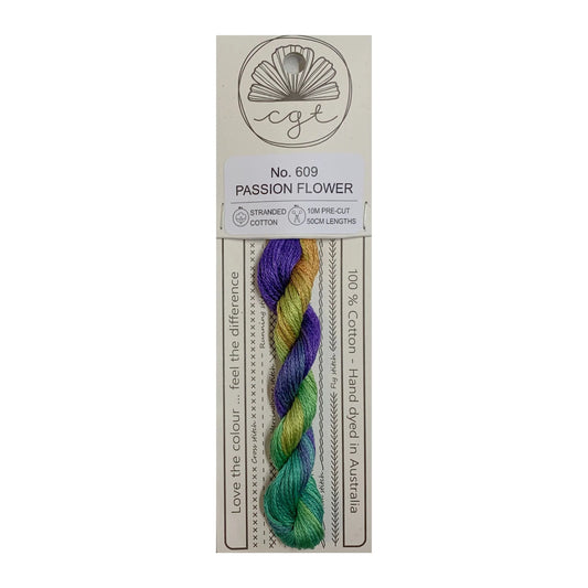 Cottage Garden Threads Stranded Cotton Floss Signature Range - 609 Passion Flower