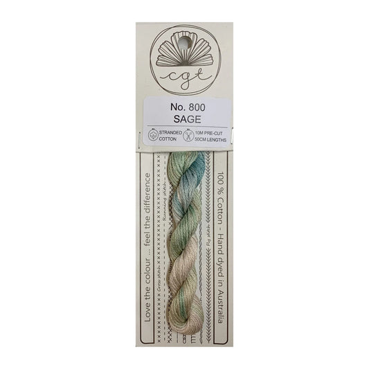 Cottage Garden Threads Stranded Cotton Floss Signature Range - 800 Sage