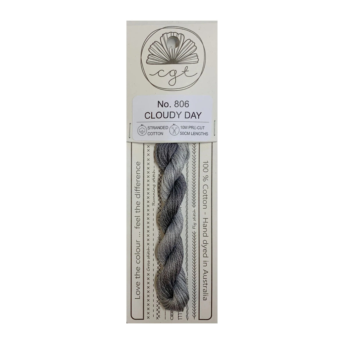 Cottage Garden Threads Stranded Cotton Floss Signature Range - 806 Cloudy Day