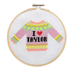 Cotton Clara I Love Taylor Sweater Cross Stitch Kit