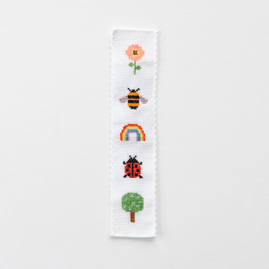 Cotton Clara Nature Rainbow Bookmark Cross Stitch Kit