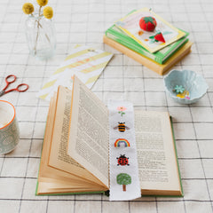 Cotton Clara Nature Rainbow Bookmark Cross Stitch Kit