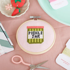 Cotton Clara Pickle Jar Cross Stitch Kit