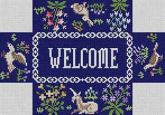 The Meredith Collection Treglown Designs Cluny Brick Cover Letters Needlepoint Canvas