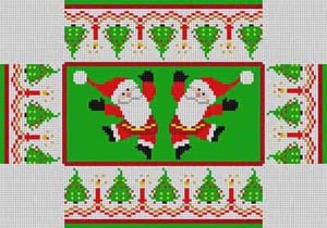 The Meredith Collection Treglown Designs Christmas Brick Cover Needlepoint Canvas