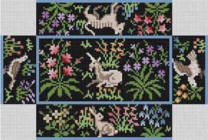 The Meredith Collection Treglown Designs Cluny Brick Cover Needlepoint Canvas