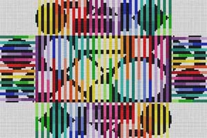 The Meredith Collection Treglown Designs Optical Brick Cover Needlepoint Canvas