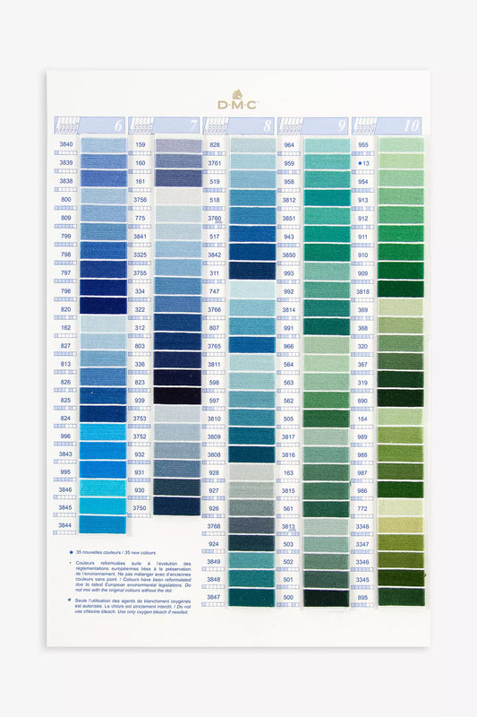 DMC Floss & Pearl Cotton Color Card