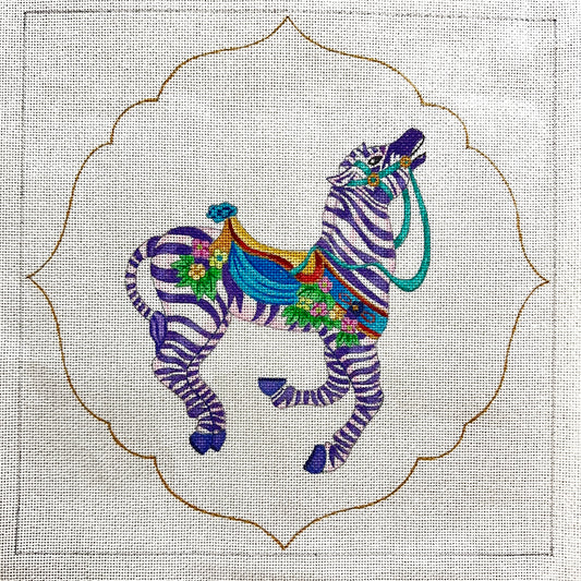 Dede Needleworks Carousel Zebra Needlepoint Canvas