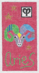 Doolittle Stitchery Aires Zodiac Eyeglass Case Needlepoint Canvas