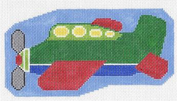 Doolittle Stitchery Airplane Needlepoint Canvas