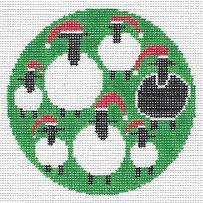 Doolittle Stitchery Black Sheep Ornament Needlepoint Canvas