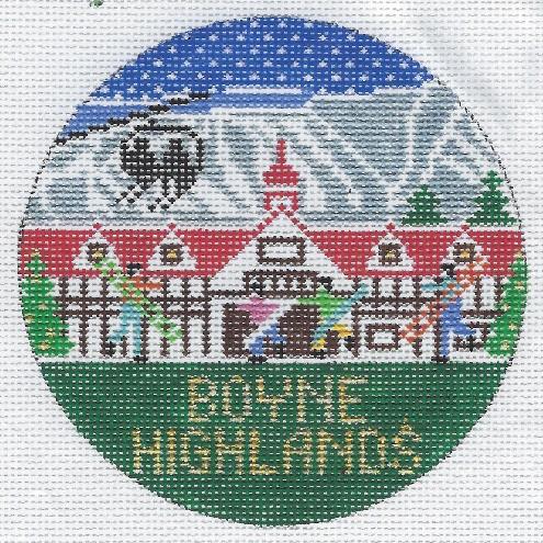 Doolittle Stitchery Boyne Highlands Round Needlepoint Canvas