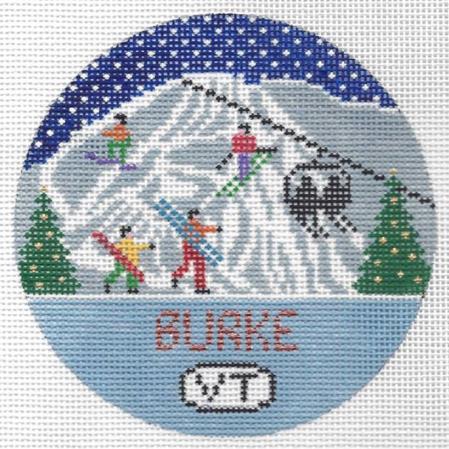 Doolittle Stitchery Burke Round Needlepoint Canvas