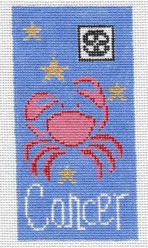 Doolittle Stitchery Cancer Zodiac Eyeglass Case Needlepoint Canvas