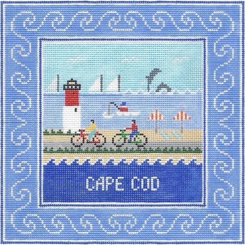 Doolittle Stitchery Cape Cod Square Needlepoint Canvas