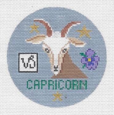 Doolittle Stitchery Capricorn Zodiac Ornament Needlepoint Canvas