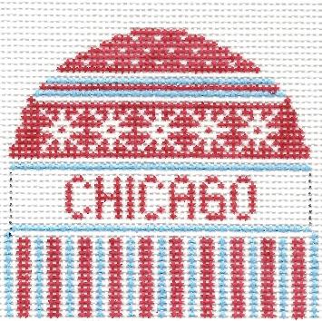 Doolittle Stitchery Chicago Hat Needlepoint Canvas