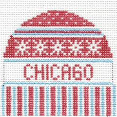 Doolittle Stitchery Chicago Hat Needlepoint Canvas