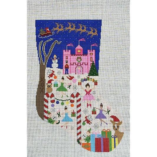 Doolittle Stitchery Christmas Fairies Stocking Needlepoint Canvas