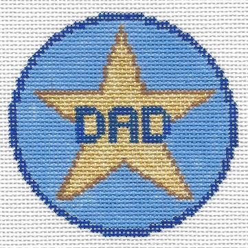 Doolittle Stitchery Dad Merit Badge Needlepoint Canvas