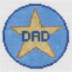 Doolittle Stitchery Dad Merit Badge Needlepoint Canvas